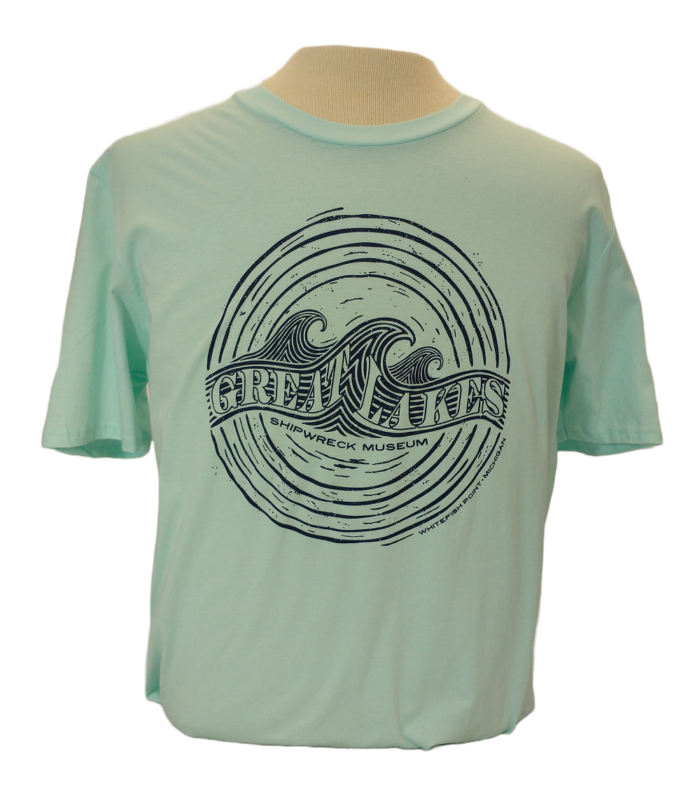 Great Lakes Spiral T Shirt - Teal Ice