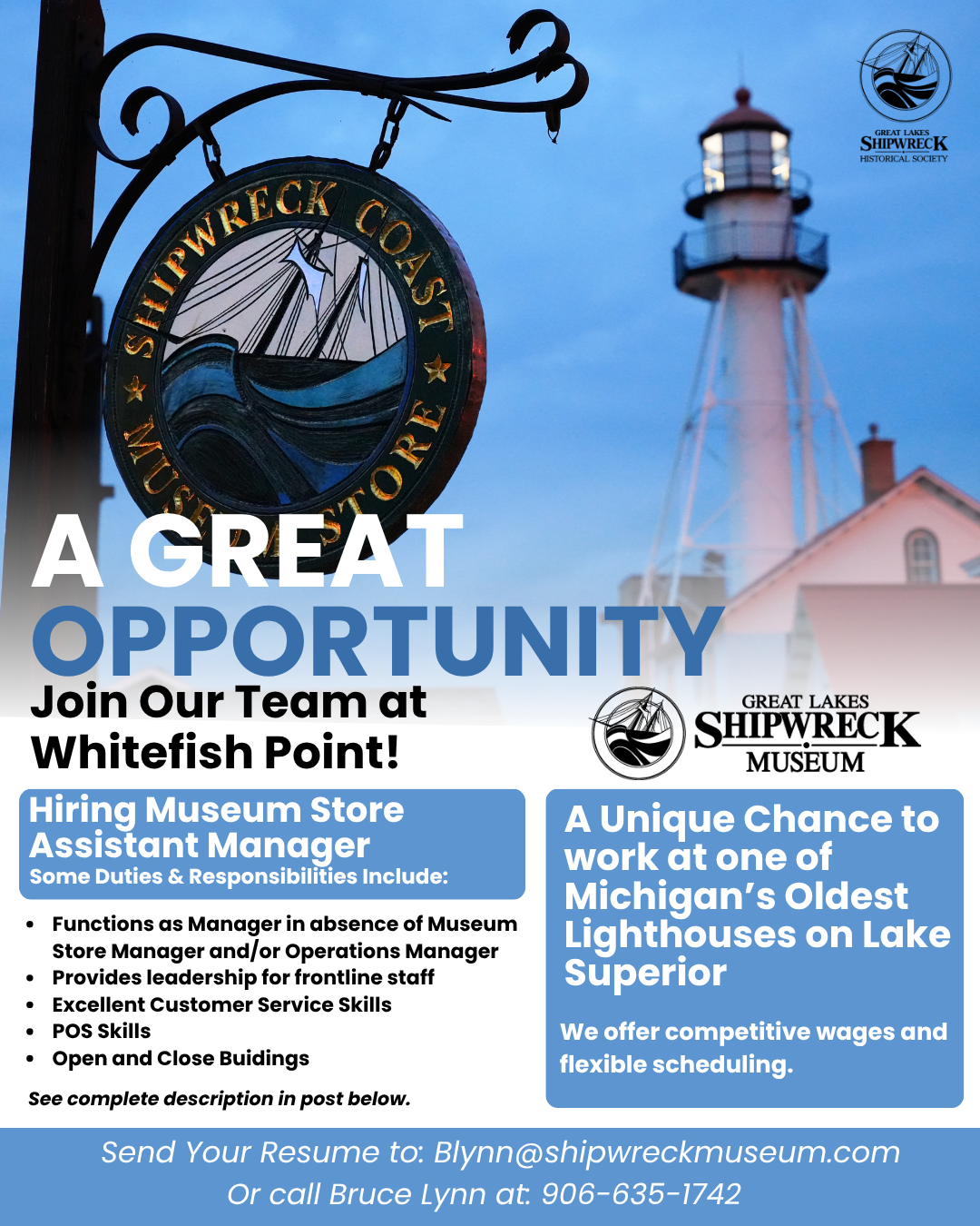 Museum Store Hiring –